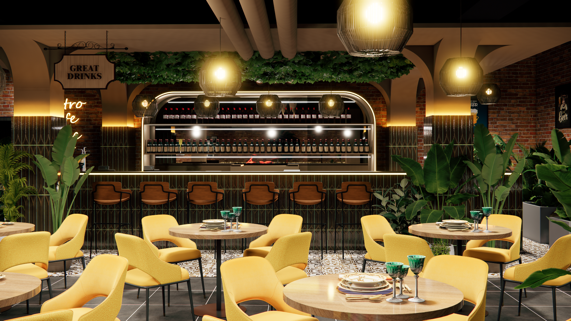 Microbrewery interior